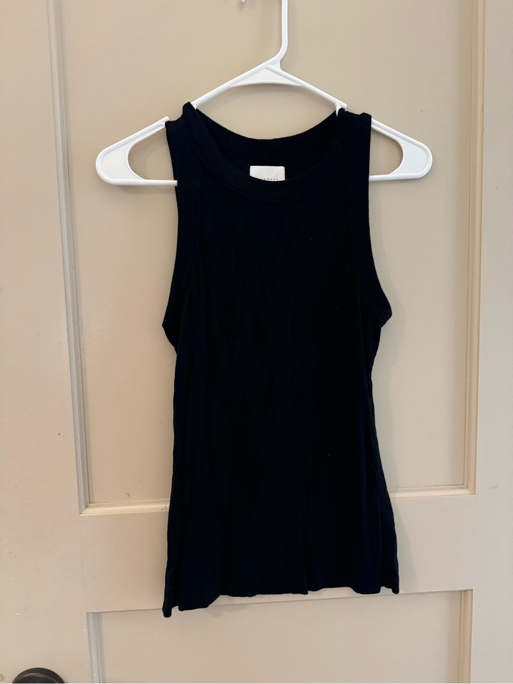 Sundays by We Are Sundays Black Turner Tank Ribbed Size Small